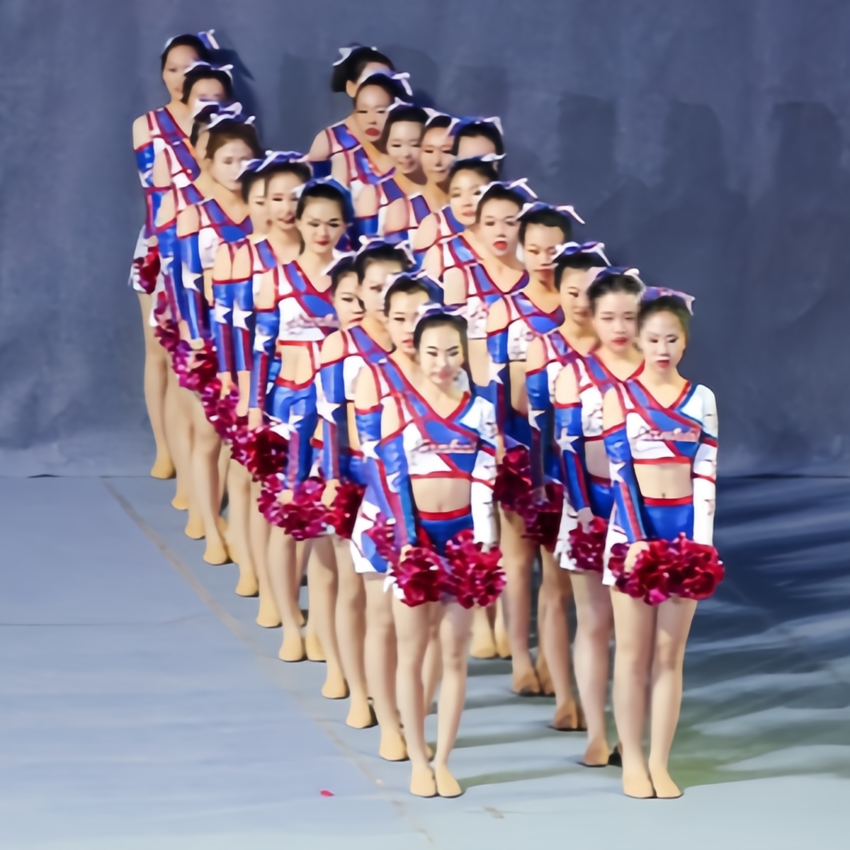  Younique Factory specializes in customizing competition uniforms for the Chinese Cheerleading Championship