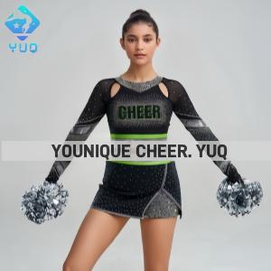 YUQ All Star AB Rhinestone Long Sleeve Breathable Cheerleading Uniform