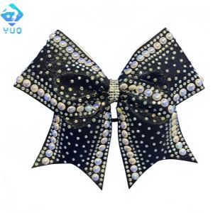 YUQ All Star Princess Custom Hair Bow with Rhinestone and Sequin