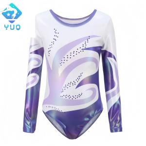 YUQ Factory Direct Sales Mystique Fabric Long Sleeve And Gym Tights Gymnastics Leotards